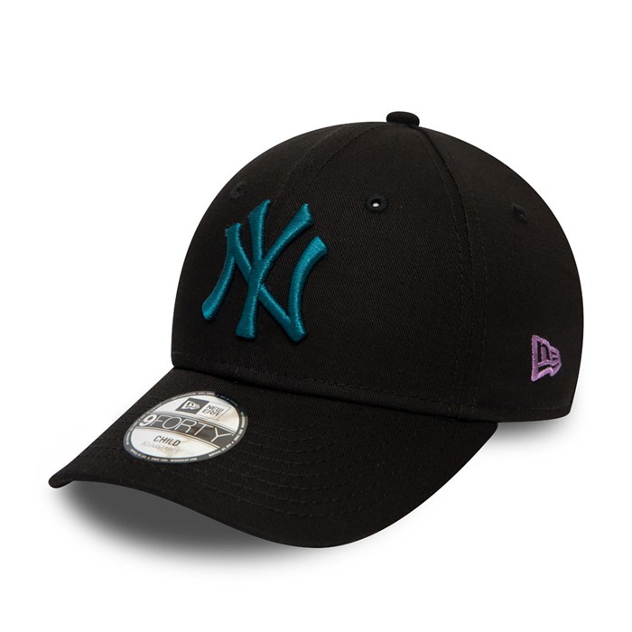 New York Yankees League Essential Lapset 9FORTY Lippis Mustat - New Era Lippikset Verkossa FI-451230